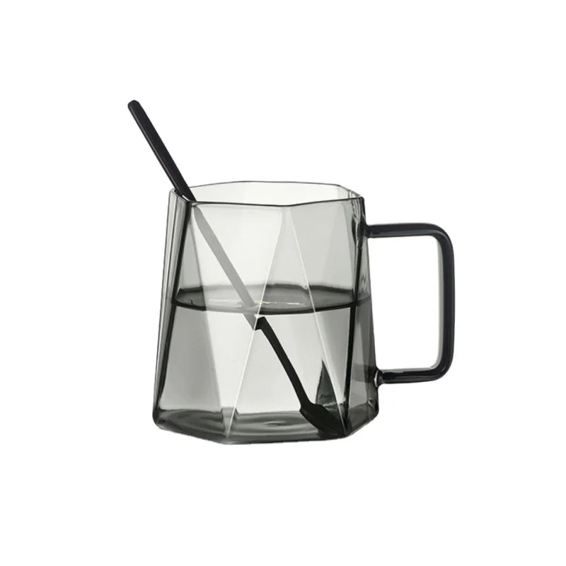 Wholesale Colorful Borosilicate Thermal Proof Glass Stir bar Latte Black Coffee Cup