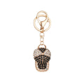 2025 New Arrived Diamond Baseball Cap Shape Keyring Bling Red White Rhinestone Baseball Hat Car Keychain Sports Accessory