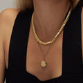 Stainless Steel Tarnish Free Thick Herringbone  Chain Chunky Choker Women Wide Gold Plated Flat Snake Chain New Design