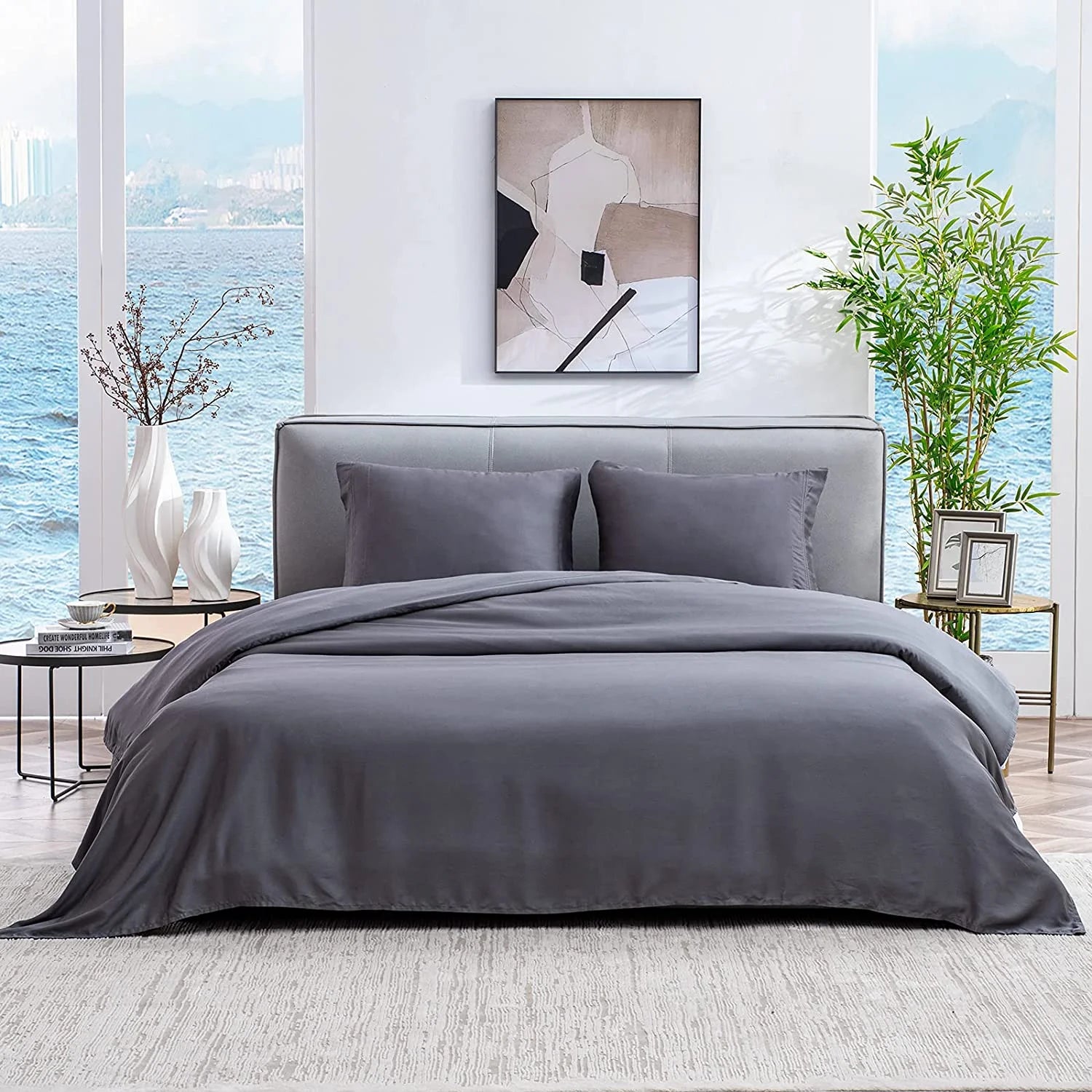 Cooling Bed Sheet Set Sigoods Organic Bamboo Sheets Soft Breathable Comfortable Luxury Bamboo Sheets with 16 Inch Deep Pockets