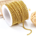Wholesale Stainless Steel Round Pearl Chain Necklace DIY Jewelry Bracelet Necklace Dropship Chain