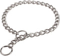 Stainless Steel Dog Training Collars Metal Chain Dog Collars Adjustable Pet Collars with Leash Solid Pattern for Dog Walking