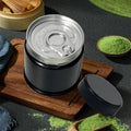 Ready Ship Premium Coffee Tins Can Customization 20g 30g Black Tea Silver Tins Canister Matcha Tin Black Double Lid