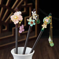 Vintage Chinese Style Sword Hair Stick Chopstick Women Ancient Wooden Hairpin Retro Chinese Hair Stick With Crystal Tassel