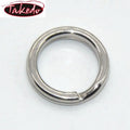 TAKEDO HXY6056 100PCS/BAG  Stainless Steel Fishing Accoriese Split Ring Fishing Connector Fish Hooks Fishing Lures
