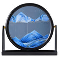 12inches Hourglass Dynamic Display Quicksand Painting Mountain Flowing Sand Picture Round Glass 3D Moving Sand Artfor Kids Gifts