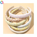 QIYUE Korea Fashion PU Leather Smooth Headband for Women Wash Face Wholesale Cheap 16cm Elastic Hair Band