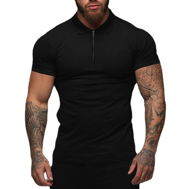 Custom logo Summer Mens Fitness Running Solid Color Cotton Elastic Gym Bodybuilding Training T-shirt