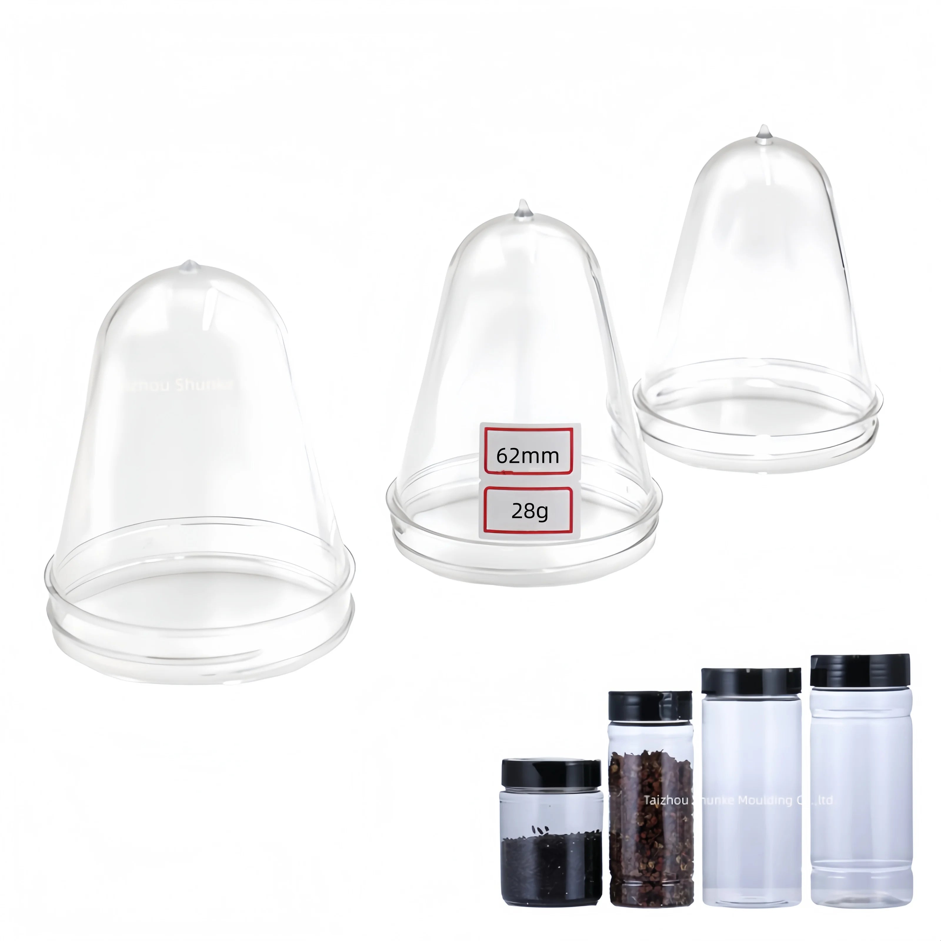 Wide Mouth Pet Preforms /58mm 60mm 62mm Preforms for Pet Bottles/Plastic Preforms Manufacturing Preforms for PET Bottles