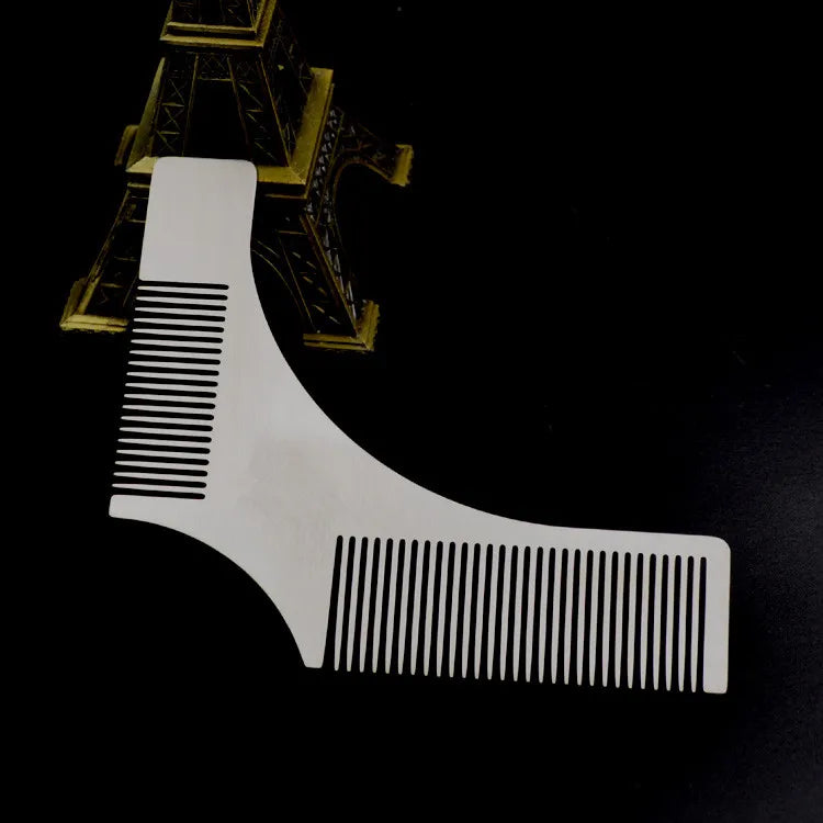 Wholesale Durable Anti-static Metal Comb Custom logo Beard Comb Set Beard Trimming Comb