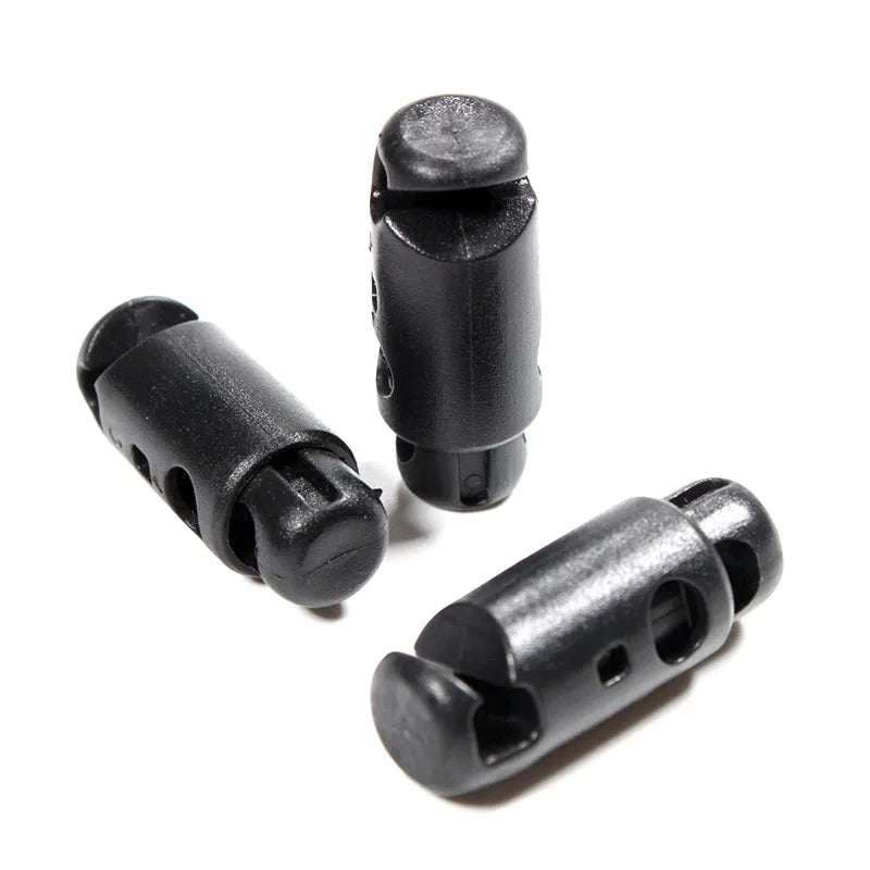 Eco-Friendly Recycled 2 Holes Symmetrical Plastic Rope Lock Stopper for Activewear Sportswear Drawcord Replacement