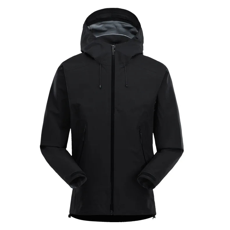 High Quality Men's Outdoor Jacket Waterproof 10000 mm Windbreaker Hard Shell With Zipper Closure Plus Size Summer Hiking Camping