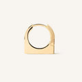 LOZRUNVE Recycled 925 Silver Chunky Paperclip Elegant Statement Thick Square Hoop Earring