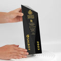 Customizable Black Geometric Crystal Trophy Creative Business Award Gift for Corporate Employees for Home Decor Trophies