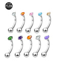 Gaby 16G Titanium Body Jewelry ASTM-F136 G23 Prince Albert Eyebrow Ring Threaded Daith Earring for Weddings Gifts Wholesale