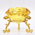 WANGZHE Guangzhou Factory's Hot Selling Handmade K9 Crystal Diamond Custom 7 Color Paper Weight Stand Laser Engraved TV/Movie