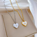 Trendy Luxury Gold Plated Stainless Steel Chain Love Shell Star Pendant Necklace for Women Girls Titanium Steel Jewelry