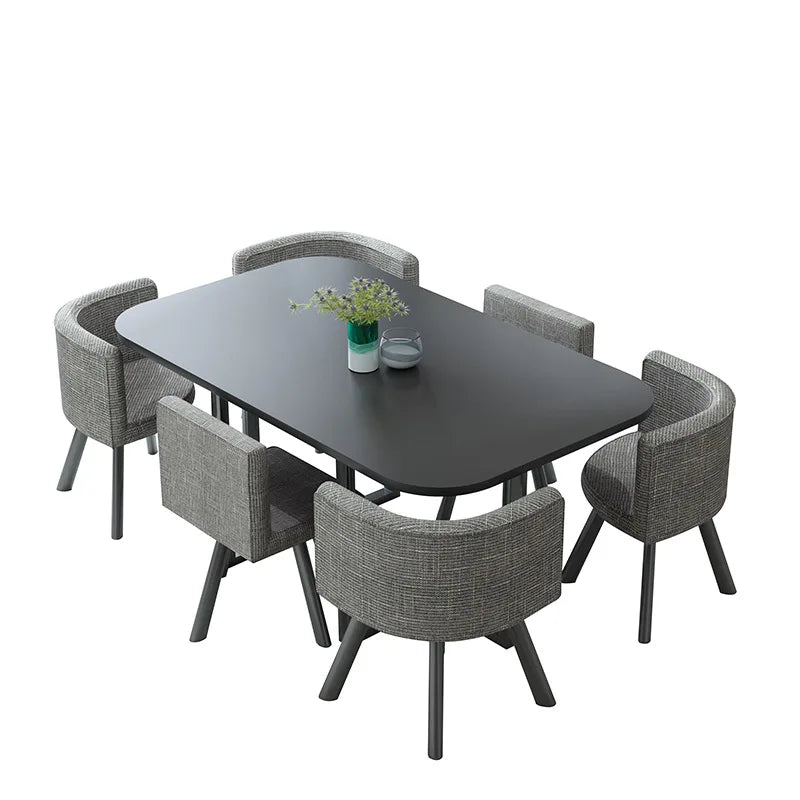 Commercial Furniture Restaurant Cafe Shop Coffee Furniture Leisure Round Table and Chairs Metal Legs With 4 Chairs