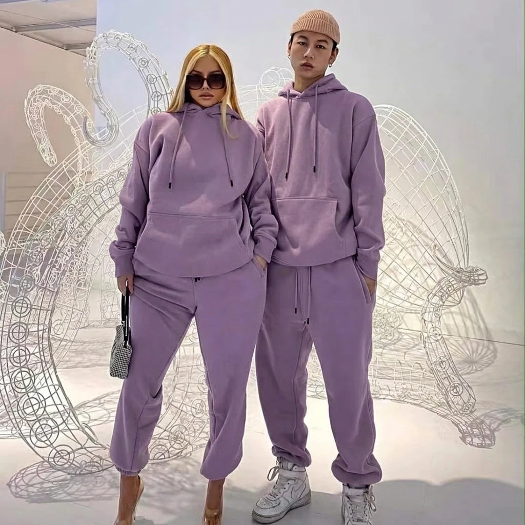 Winter Custom Women Sweatsuit Hoodie Set Women New Arrival 2 Piece Set Womens Hoodies Joggers Long Sleeve