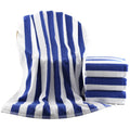 Blue and White Oversized  Cabana Striped  Beach Towels for Adults and Cute Pool Towels With 100% Cotton