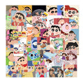 50Pcs Cute Crayon Shin Chan Cartoon Sticker for Girl Paper Decal Notebook Schedule Vinyl Japan Decor Anime Stickers