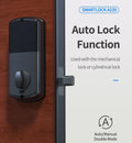 Zemismart Tuya WiFi Smart Door Lock for Hotels Office Home-60 Single Latch Digital Electronic Door Keypad Deadbolt Wood Material