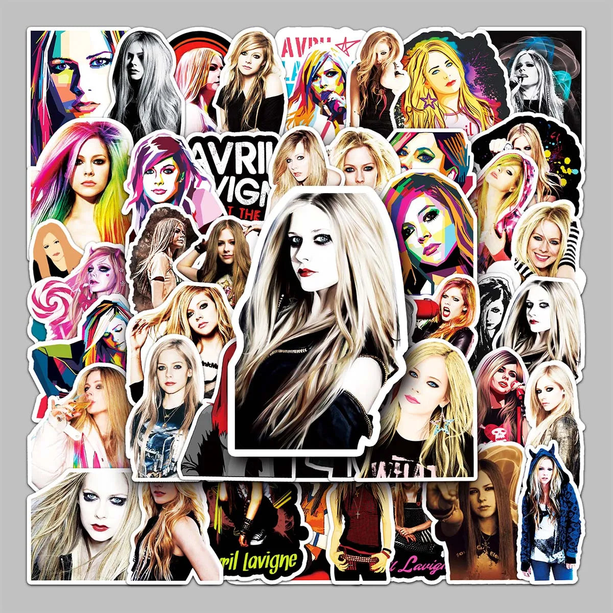 51PCS Origin Wholesale Creative Trend Star Surrounding Personality Avril Stickers Notebook Luggage Phone case Stickers