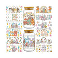 Customizable Easter Bunny PVC Plastisol Glass Stickers UV for Transfer Sublimation Transfer Printing Waterproof Cup Transfers