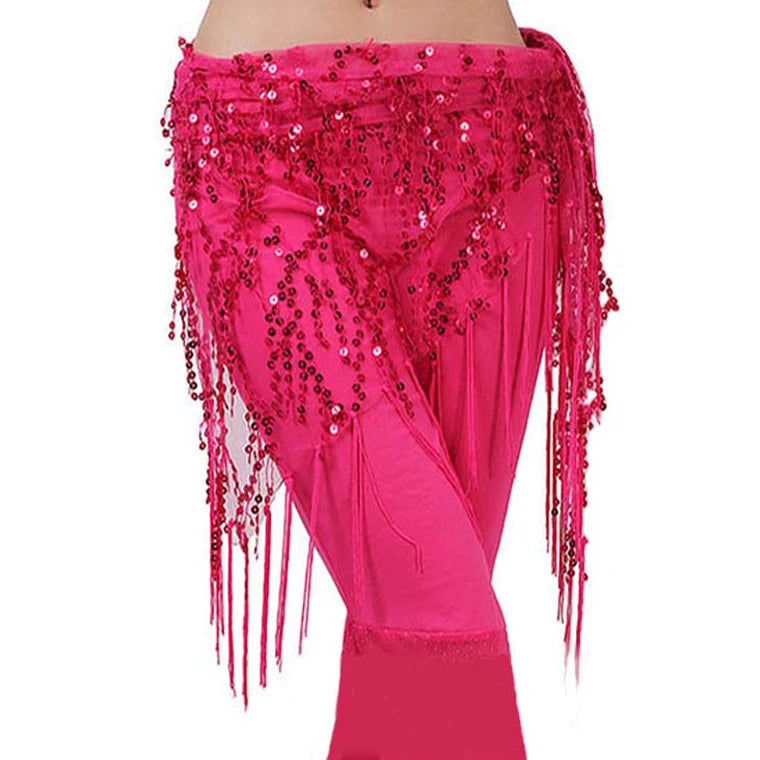Colorful Waist Belt Belly Dance Hip Scarf Festival Triangle Wrap Skirt
