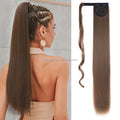 High Quality 120g Straight Ponytail Holders High Temperature Fiber Synthetic Wrap Around Long Hair Extensions Yaki Style Wigs