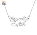 Customised Name Stainless Steel Necklace Y2K Style Peach Heart Collarbone Chain Personalised Link Chain for Anniversary