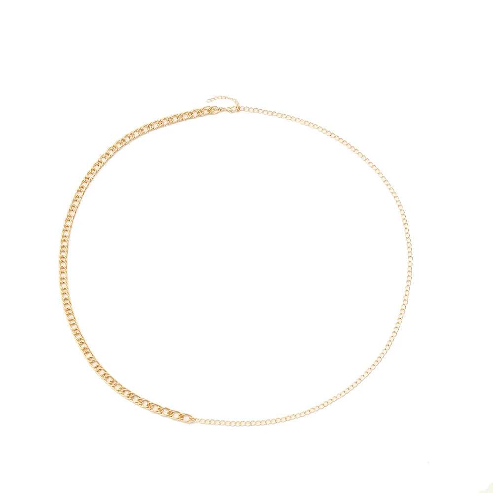 2023 Wholesale Metal Geometry Single Layer Waist Chain Jewelry Fashion Dress Waist Accessories for Women