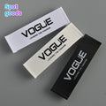 Factory Price Environmentally Friendly Cotton Collar Label Organic Material With Brand logo Printed on Clothing and Shoe Bags