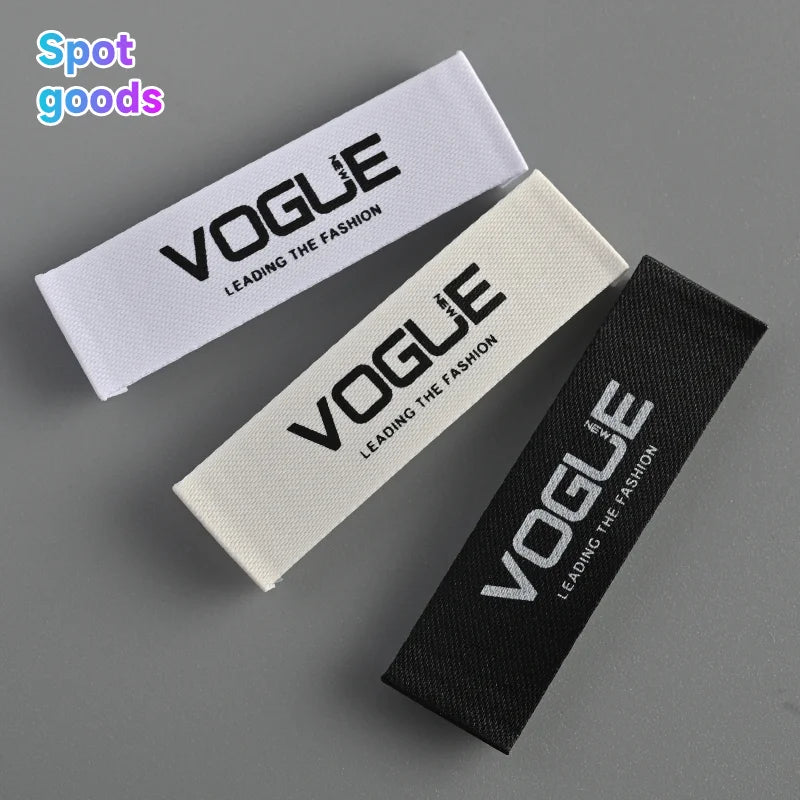 Factory Price Environmentally Friendly Cotton Collar Label Organic Material With Brand logo Printed on Clothing and Shoe Bags