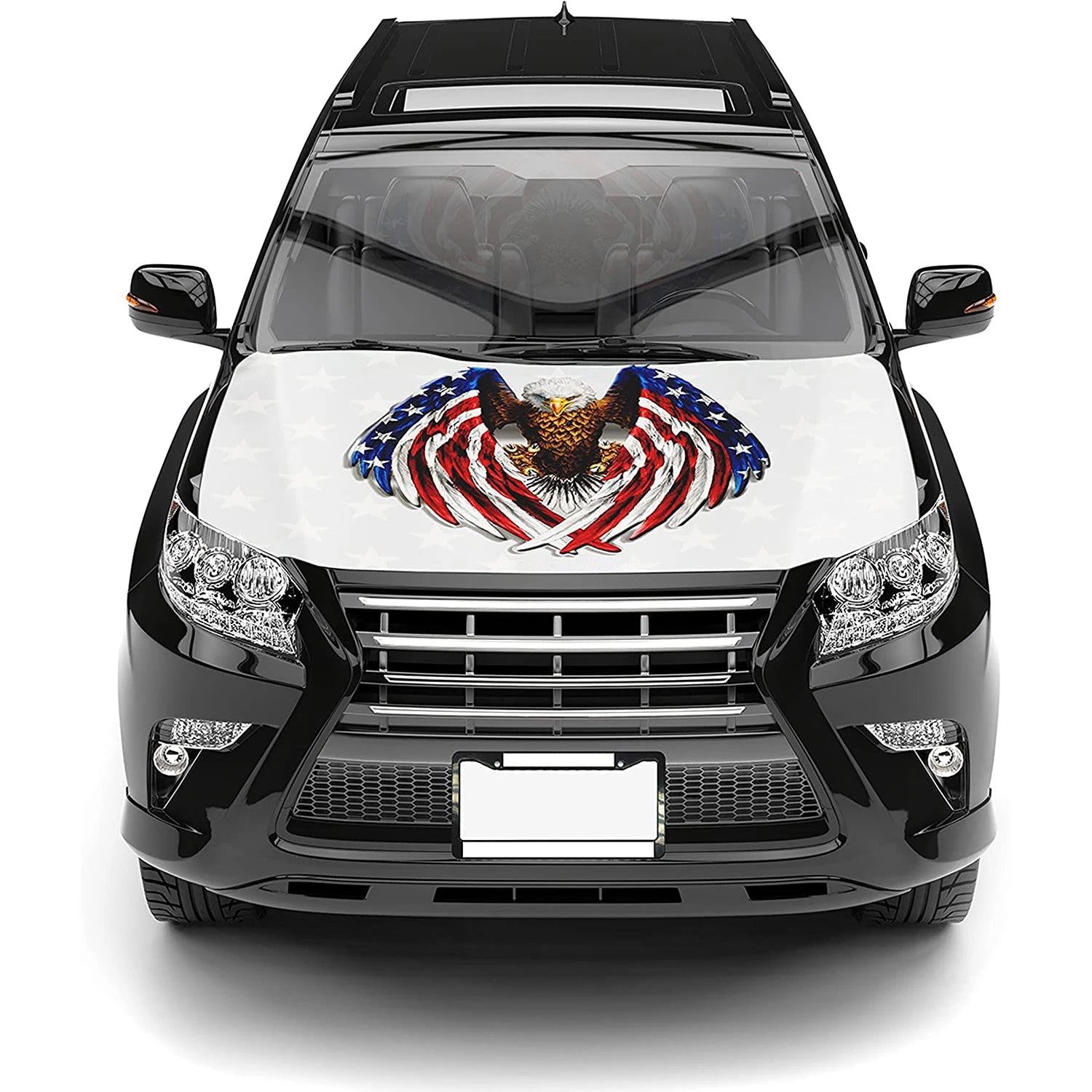 Promotional Product Patriotic American  Cover for Car Hood Heat Transfer 120x160cm Custom American Eagle Hood Flag Banderas