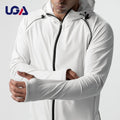 Solid Color Fast Dry Lightweight Men Zipper Tracksuit Windbreaker Set Sportswear Running Gym Windbreaker With Logo