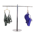 Eco-Friendly Stainless Steel T-shaped Hanger Desktop Metal Display Rack Wood Shelf for Retail Eco-Friendly Display Rack