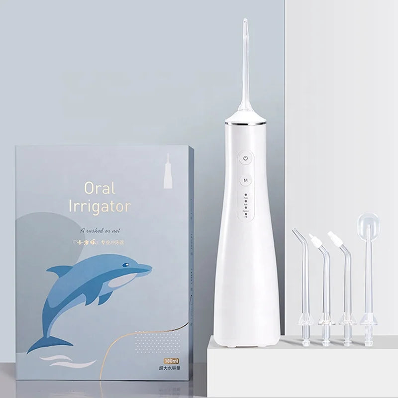 Travel & Home Use IPX7 Waterproof Cordless Oral Irrigator Dental Water Flosser