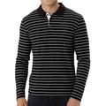 Long Sleeved POLO Shirt Men's Striped Custom T -shirt