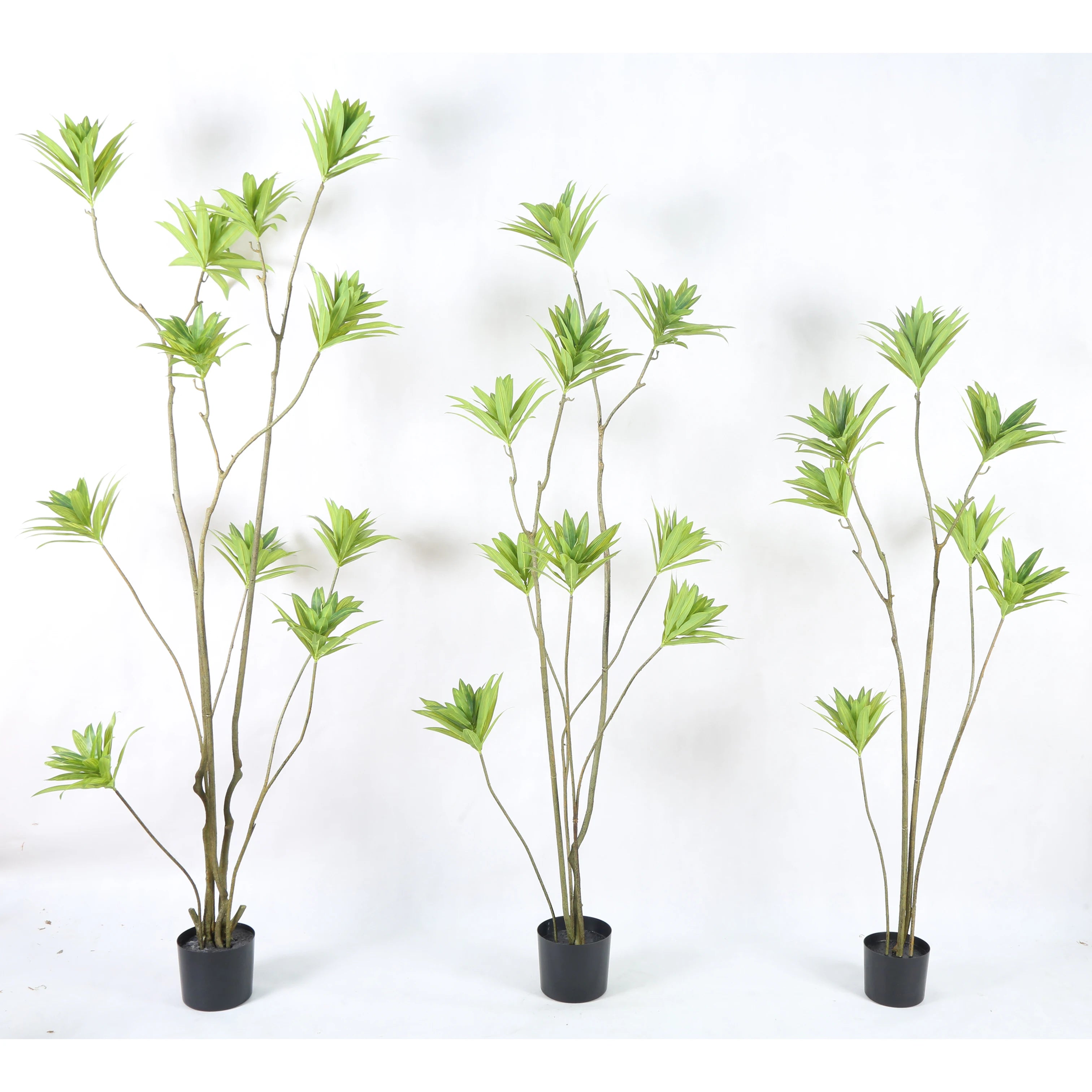 Factory Price 150CM 180CM 200CM Fake Greenery Lily Bamboo Artificial Dracaena Reflexa Plastic Indoor Plants for Home Art Decor
