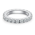 Classic Fashion White Gold Plated 925 Sterling Silver D Color Vvs 3mm With Lab Diamond Moissanite Wedding Band Ring