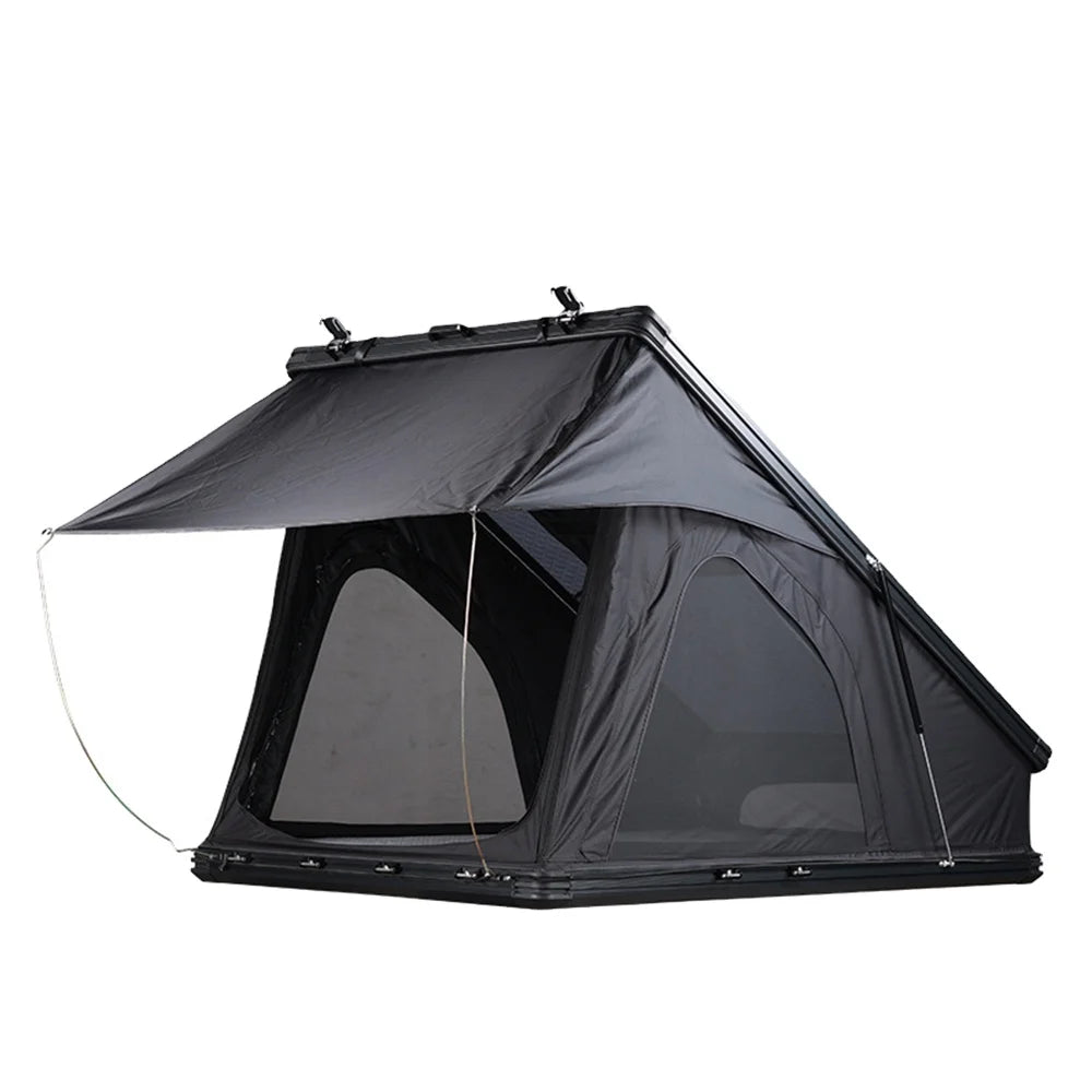HOTO Outdoor Camping Roof Top Tent Rear Heighten Aluminum Shell Rooftop Tent Accessories Camping on the Roof of the Car