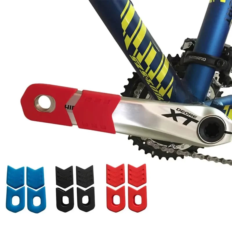 RIDERACE Crank Protective Cover Silicone Bike Crank Boots Dust Proof Cover MTB Road Cycling Non-slip Crank Arm Protection Boot
