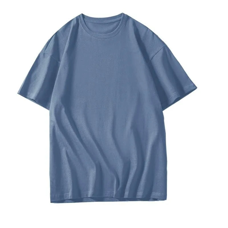 Heavy Weight T Shirt Manufacturer Custom High Quality 250gsm 100% Cotton Tee Shirt Blank Plain Plus Size Men's T Shirts