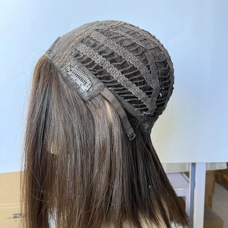 Wholesale Comfortable Luxury Jewish Kosher Human Hair Wigs Silk Base Skin Top Jewish Wig for White Woman