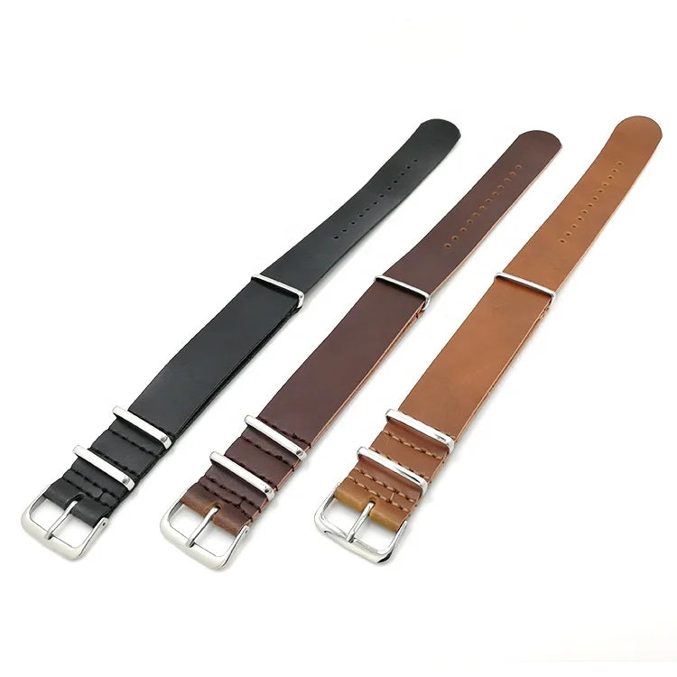 Black coffee 18 20 22mm watch strap