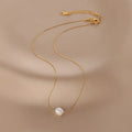 HOVANCI Waterproof Pearl Women Jewelry Accessories Joyeria 14K Gold Plated Stainless Steel Chain Choker