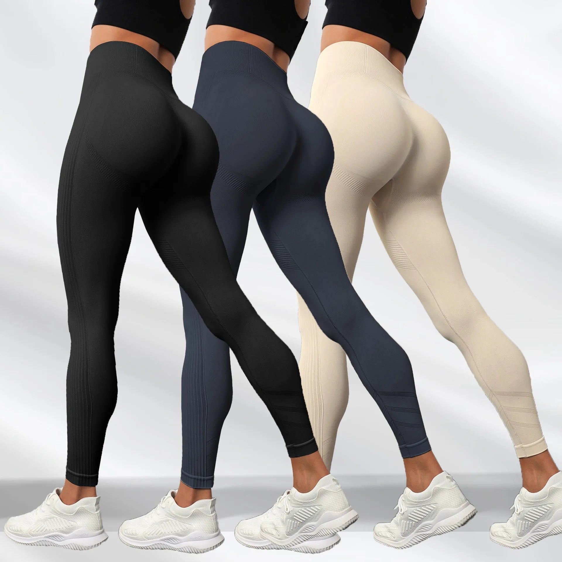 High Waist Belly Lift Hip Yoga Pants Women's Tight Quick Dry Breathable Running Fitness Pants