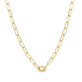 Vintage 925 Sterling Silver Link 14k 18k Gold Vermeil Merium Oval Chain Necklaces for Women