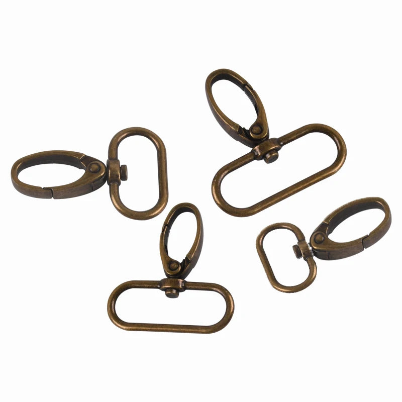 20mm 25mm 32mm 38mm Metal Antique Brass Bag Hanger Lobster Clasp Key Chain Hook Dog Buckle Snap Hook